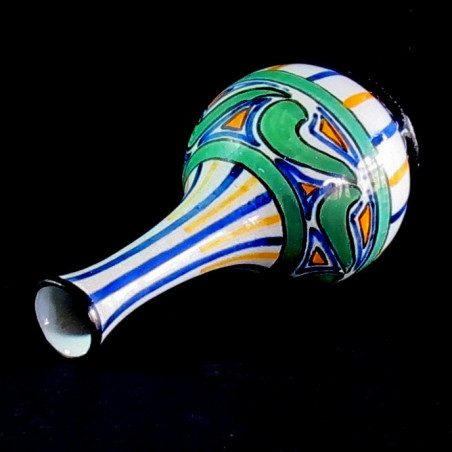 Vase Art déco en faïence de Desvres signé Henri Delcourt