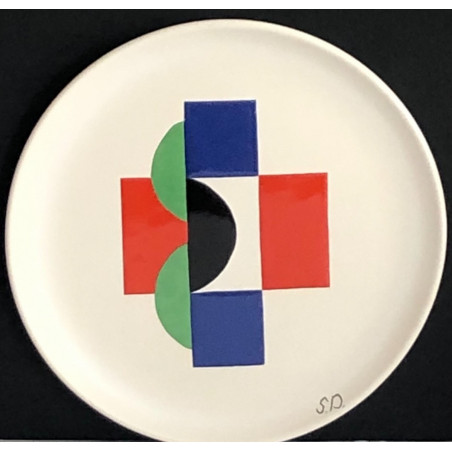 Assiette d’après Sonia Delaunay Moustiers Artcurial