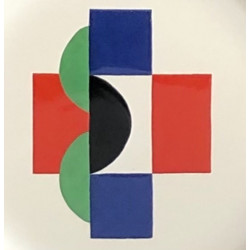 Assiette d’après Sonia Delaunay Moustiers Artcurial