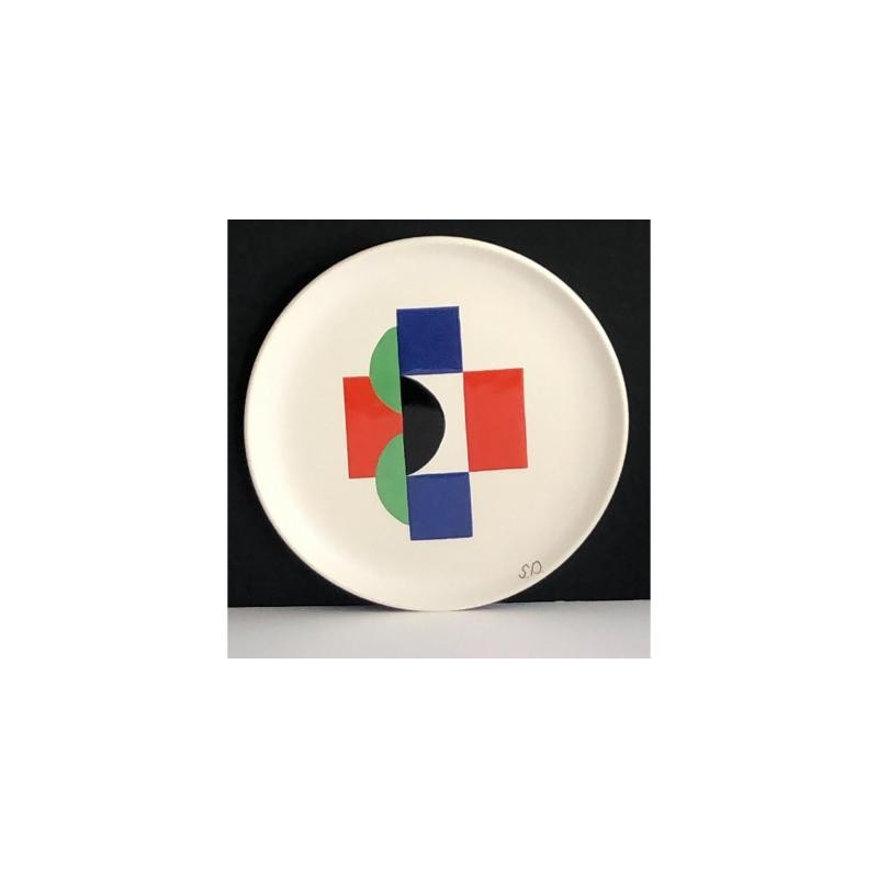 Assiette d’après Sonia Delaunay Moustiers Artcurial