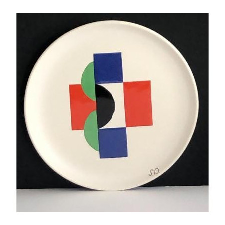 Assiette d’après Sonia Delaunay Moustiers Artcurial