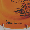 Grand plat en faïence "l'homme et le cheval" par Jean Marais
