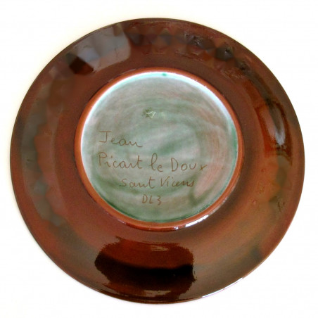 Assiette en  faïence  Jean Picart Le Doux Sant Vicens