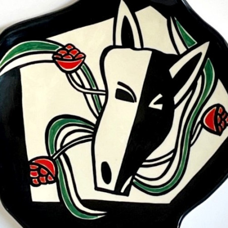 Grand plat en faïence Roland Brice et Fernand Léger
