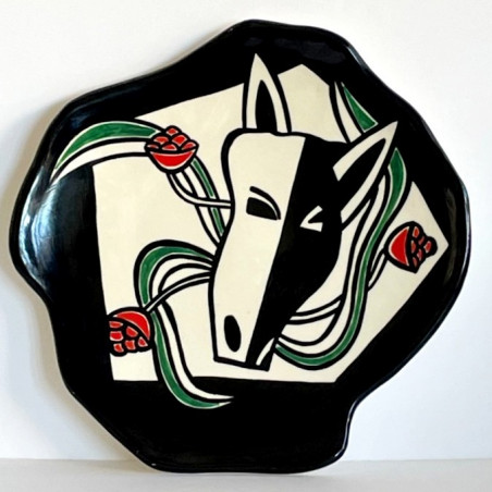 Grand plat en faïence Roland Brice et Fernand Léger
