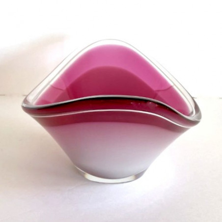 Grande coupe en verre  "coquille" Flygsfors (Suède)1958