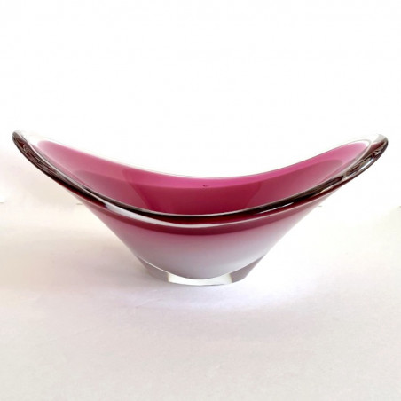 Grande coupe en verre  "coquille" Flygsfors (Suède)1958