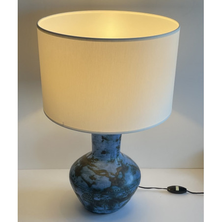 Grande lampe de table en céramique par Jacques Blin