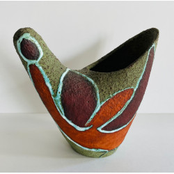 Vase zoomorphe en grès Accolay