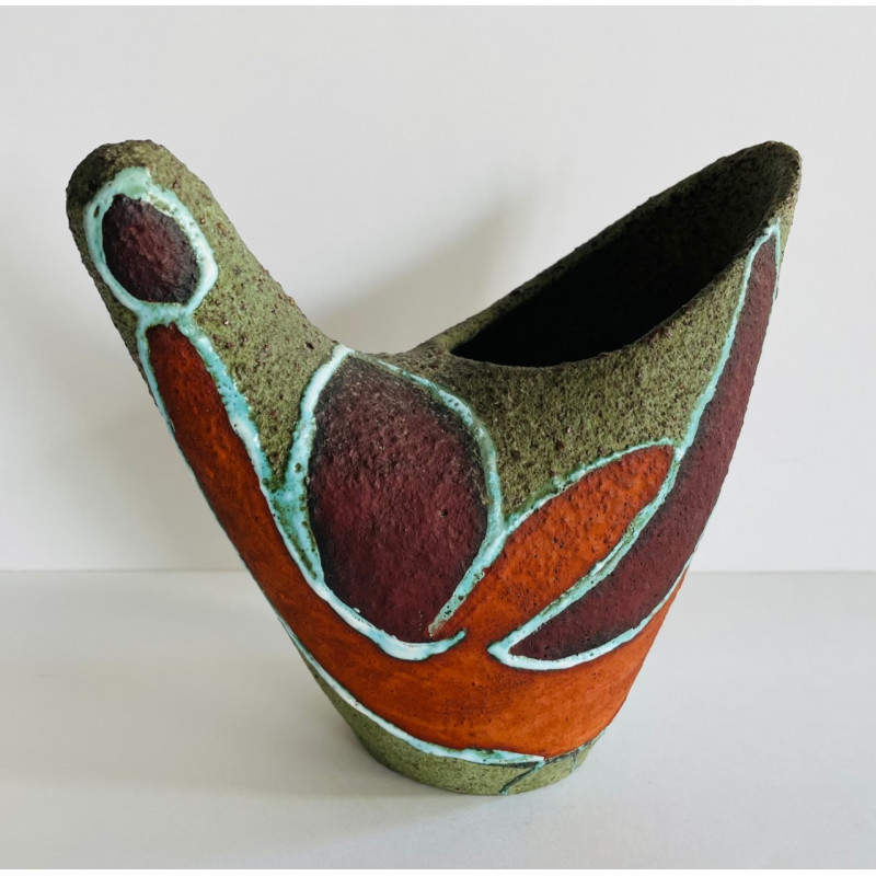 Vase zoomorphe en grès Accolay