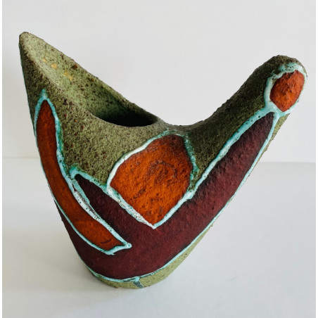 Vase zoomorphe en grès Accolay