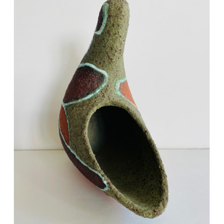Vase zoomorphe en grès Accolay