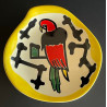 French ceramic “ Parrot dish “ Roland Brice and Fernand Léger Biot 50s