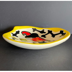 French ceramic “ Parrot dish “ Roland Brice and Fernand Léger Biot 50s