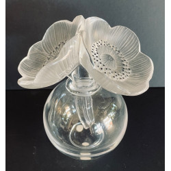 Lalique Perfume Bottle With Two Anemones