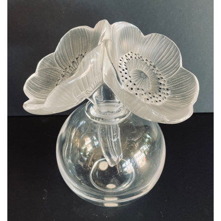 Lalique Perfume Bottle With Two Anemones