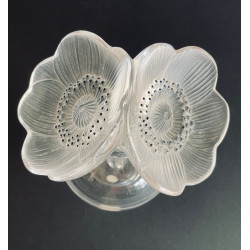 Lalique Perfume Bottle With Two Anemones