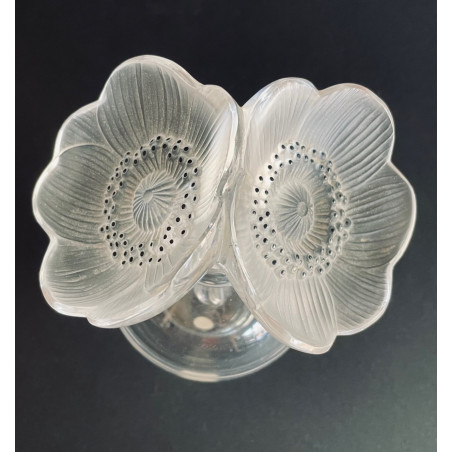 Lalique Perfume Bottle With Two Anemones