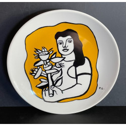 Earthenware Plate "femme Au...