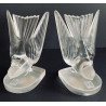 Paire de serre-livres "Hirondelle" par René Lalique
