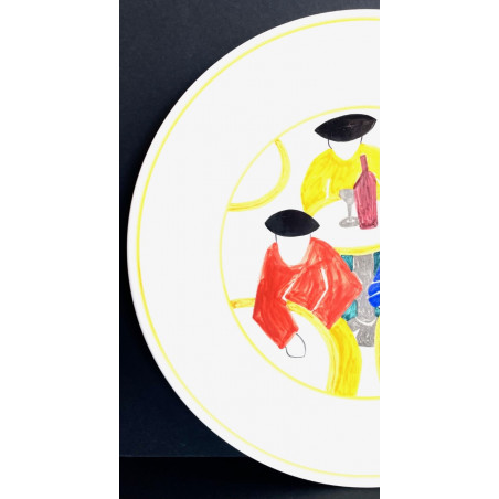 Dish In Earthenware by Olivier Lapicque for FAB QUIMPER