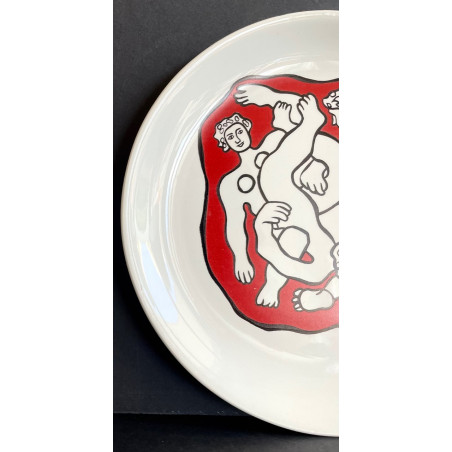 Earthenware plate "The Acrobats" after Fernand Léger
