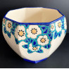 Art Deco Flower Pot In Longwy Faience