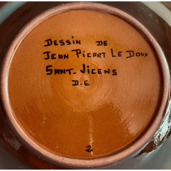 Earthenware plate Jean Picart Le Doux Sant Vicens 60s