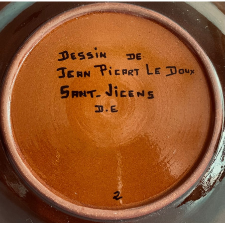 Assiette en céramique Jean Picart Le Doux Sant Vicens