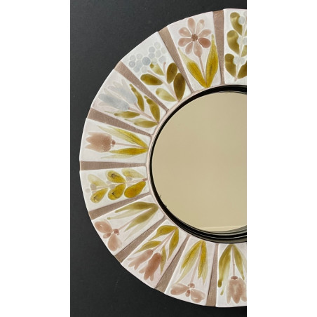 Ceramic mirror by Roger Capron Vallauris 60s