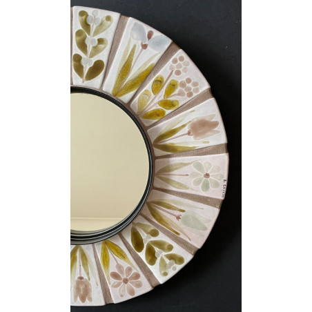 Ceramic mirror by Roger Capron Vallauris 60s