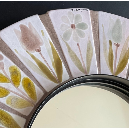 Ceramic mirror by Roger Capron Vallauris 60s