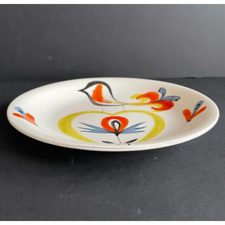 Earthenware plate Roger Capron Vallauris 60s