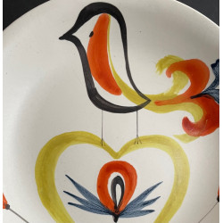 Earthenware plate Roger Capron Vallauris 60s