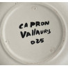 Earthenware plate Roger Capron Vallauris 60s