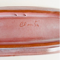 Ceramic dish signed Cloutier 60s