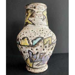 Vase Fat Lava Marius Bessone Vallauris années 50