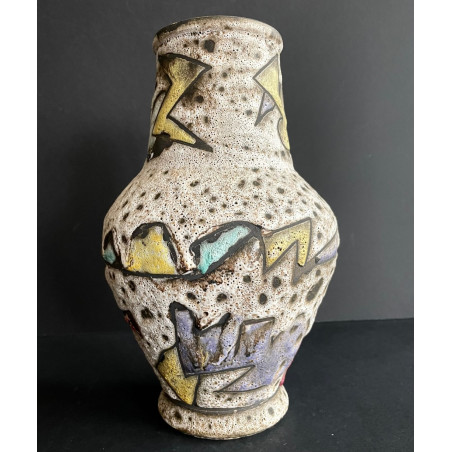 Vase Fat Lava Marius Bessone Vallauris années 50