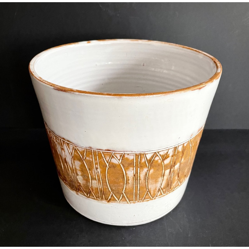 Les Argonautes Vallauris sandstone flowerpot 1960s