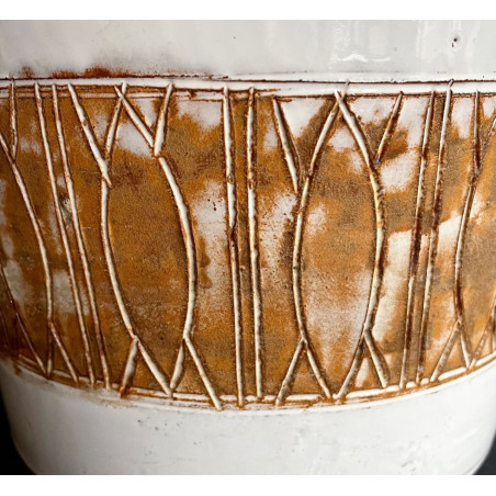 Les Argonautes Vallauris sandstone flowerpot 1960s