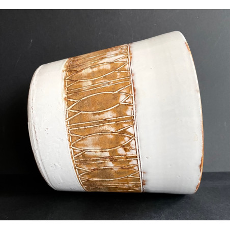 Les Argonautes Vallauris sandstone flowerpot 1960s