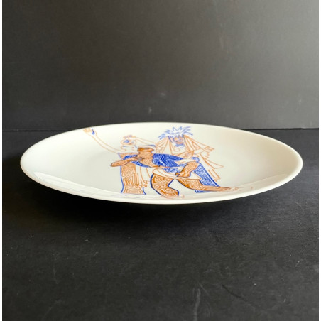 Assiette en porcelaine de Limoges  par Jean Cocteau