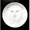 Assiette en porcelaine de Limoges décor de Jean Cocteau