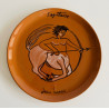 “sagittarius” Ceramic Plate By Jean Marais Vallauris