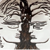 Coupelle en céramique "Double visage" par Jean Marais vallauris