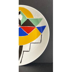 Plat "Carnaval" dessin Sonia Delaunay Edition Artcurial