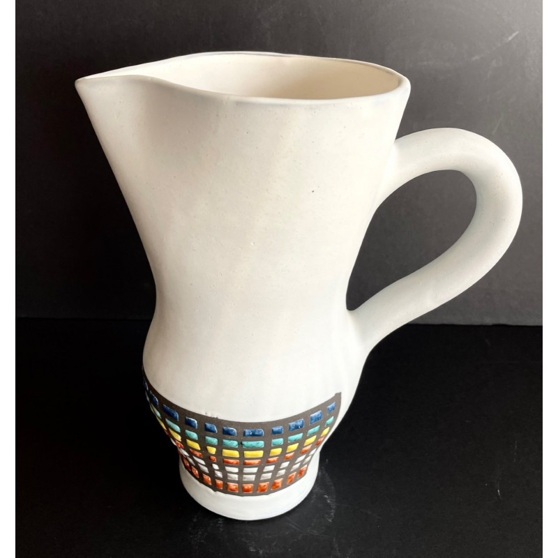 Earthenware pitcher vase by Roger Capron Vallauris 60s