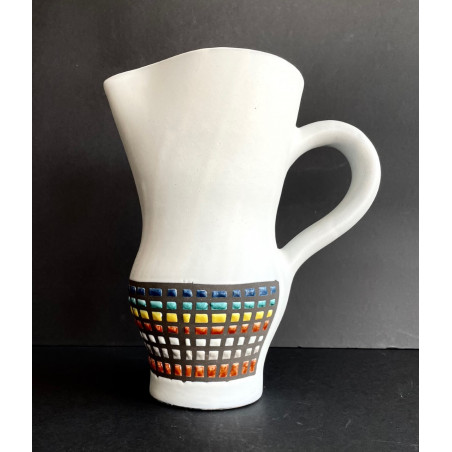 Earthenware pitcher vase by Roger Capron Vallauris 60s