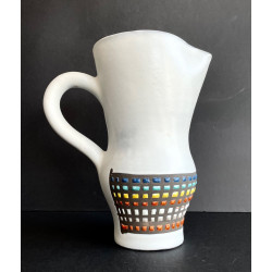 Earthenware pitcher vase by Roger Capron Vallauris 60s