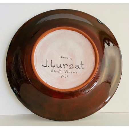 Assiette en céramique par Jean Lurçat Sant Vicens